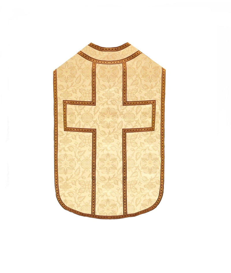Roman Style Chasuble and Stole in St Aidan Brocade